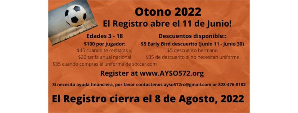Otono 2022 El Registro abre el 11 de Junio